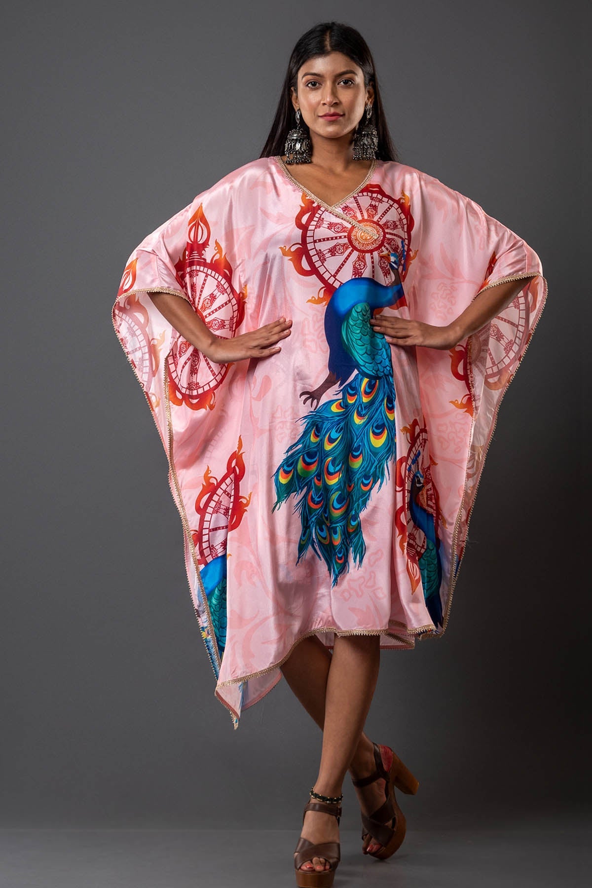 Buy Pink Oversized Kaftan Dress Online